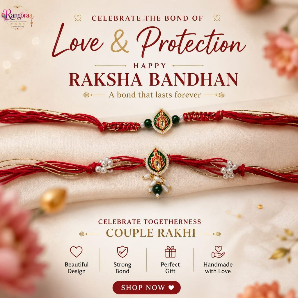 Pink Om Hexagonal Traditional Rakhi