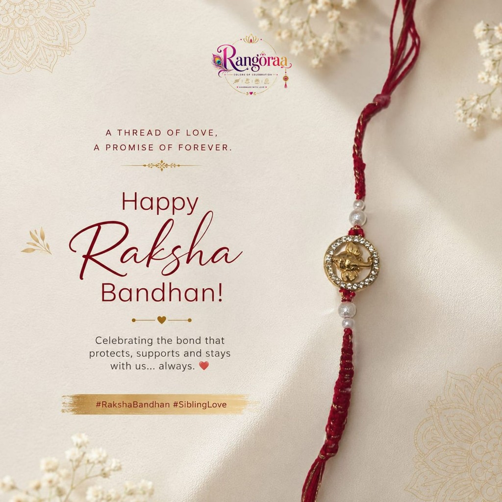 Pink Swastika Floral Rakhi
